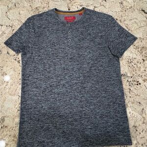 Bruno Magli Navy blue Short Sleeve Henley
